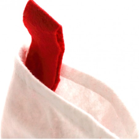 Meia de natal vermelha com fita adesiva