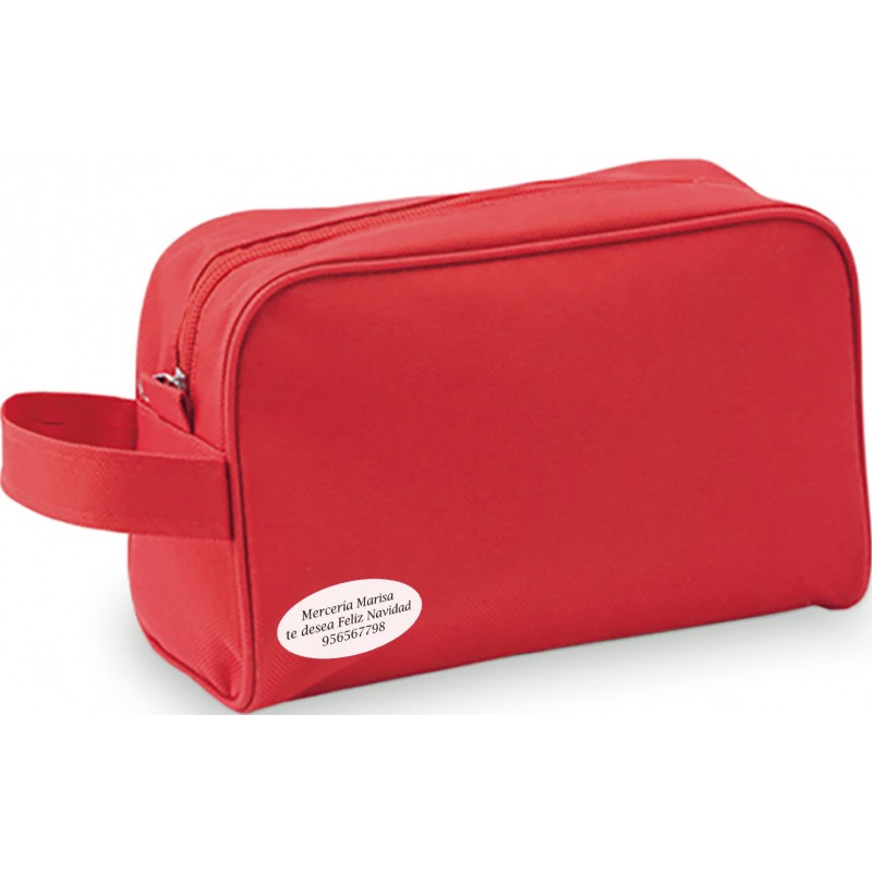 Necessaire vermelho personalizado para empresa