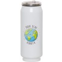 Termo em forma de lata color branco 390 ml