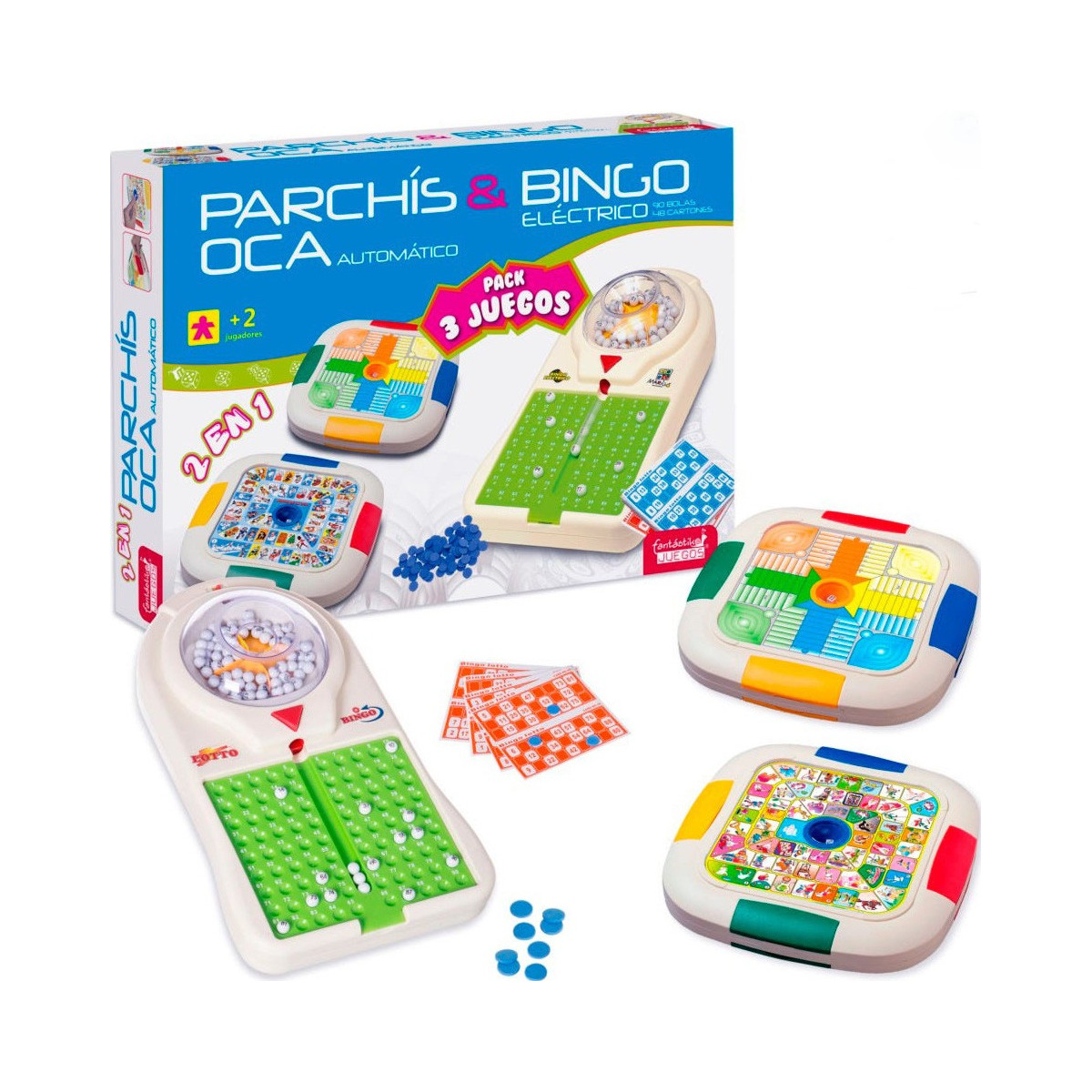 Presente de ludo, oca e bingo automático