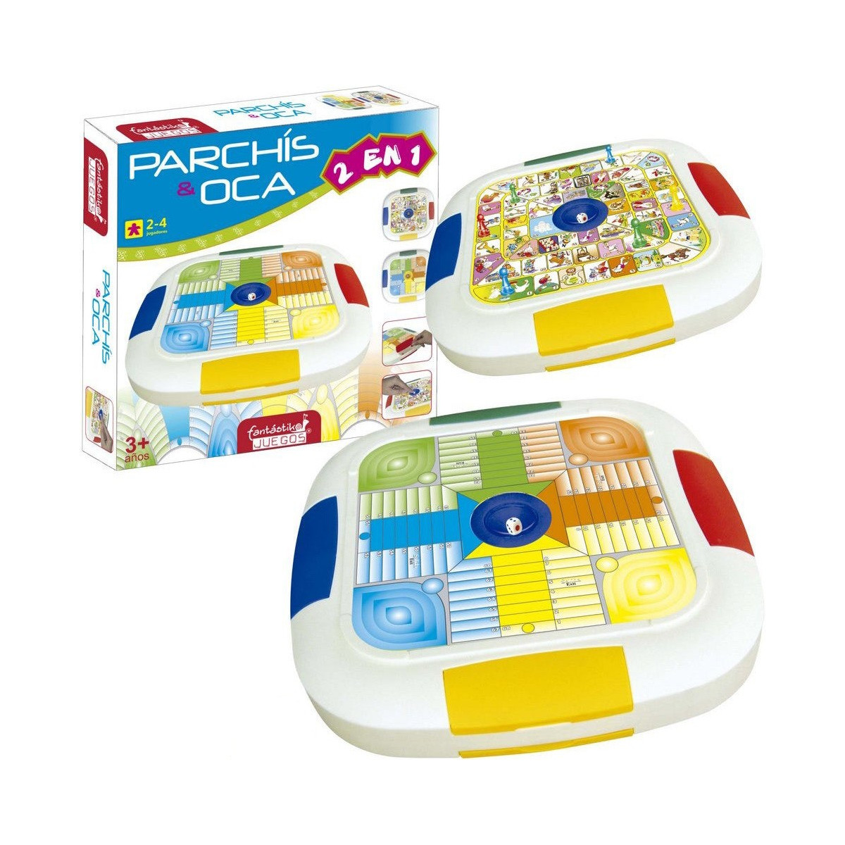 Parchís e oca com dado automático
