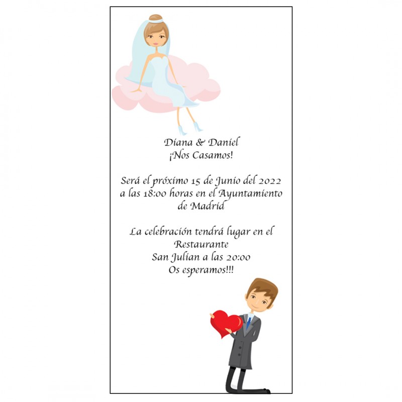 Convites de casamento pedido de mão
