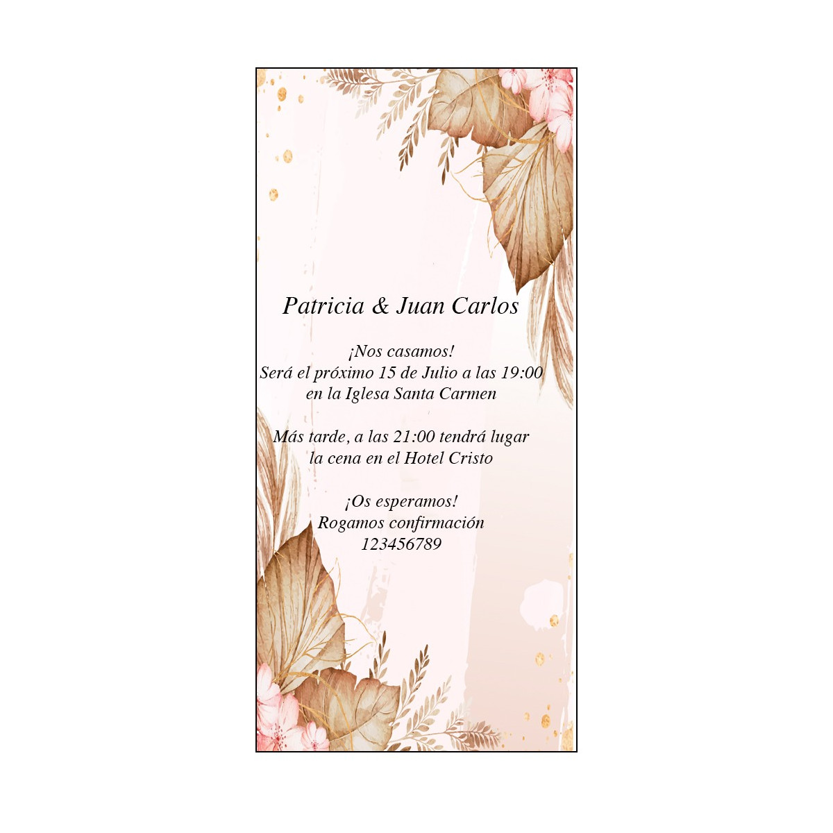 Convites de casamento de outono