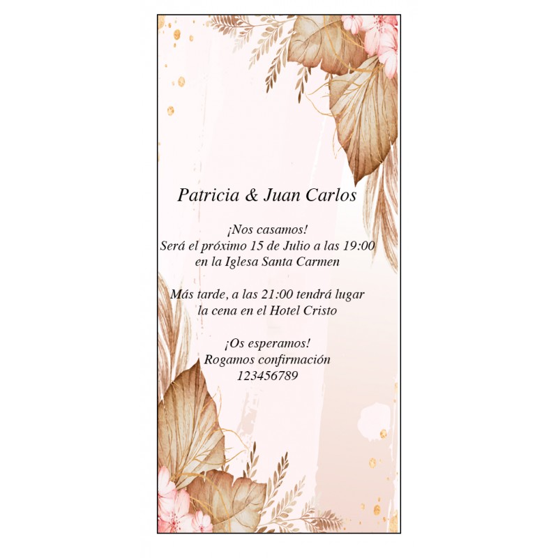 Convites de casamento de outono