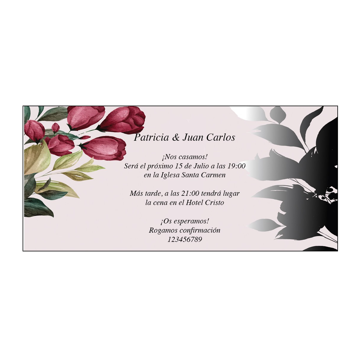 Lindos convites de casamento com flores