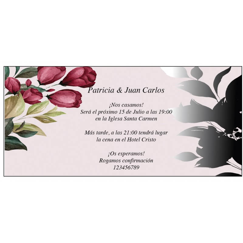 Lindos convites de casamento com flores