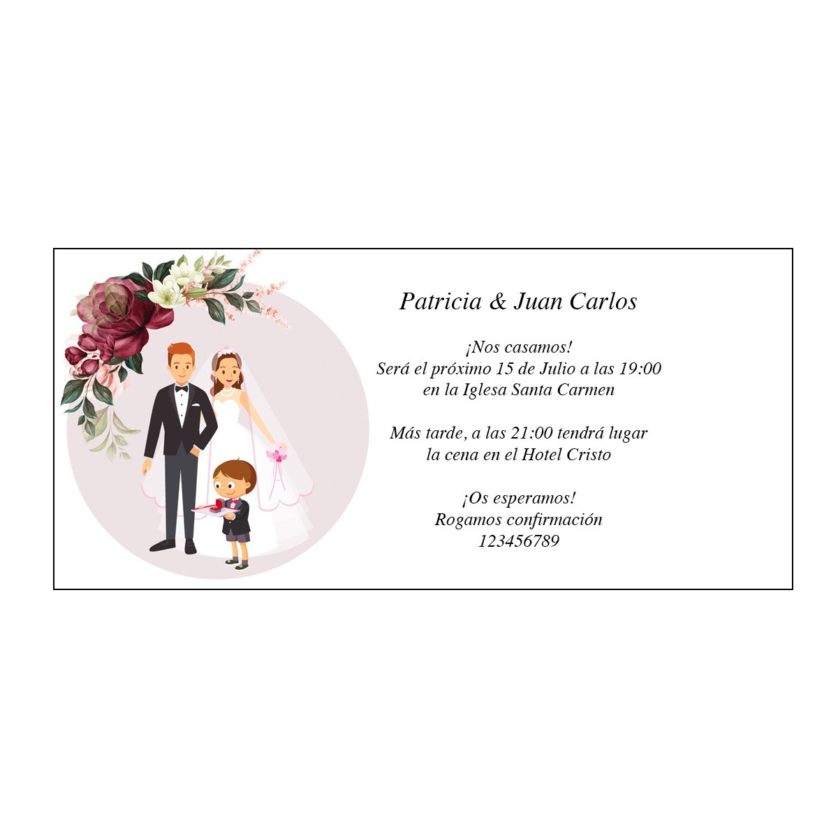 Convites de casamento originais com filho