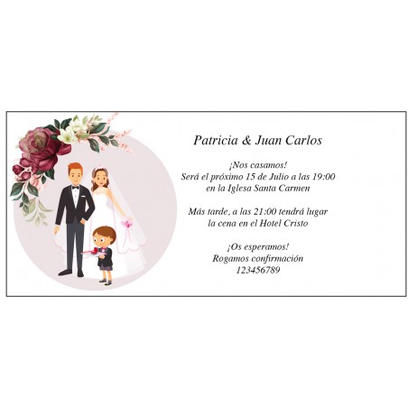 Convites de casamento originais com filho