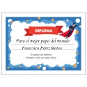 Diplomas para o dia dos pais personalizados