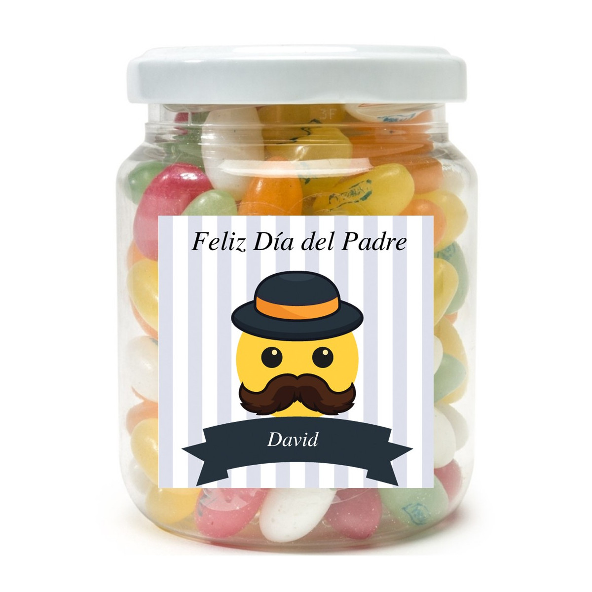 Frasco de doces personalizados para presentear o papai
