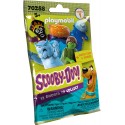 Display com 48 pacotes surpresa de playmobil da série scooby doo