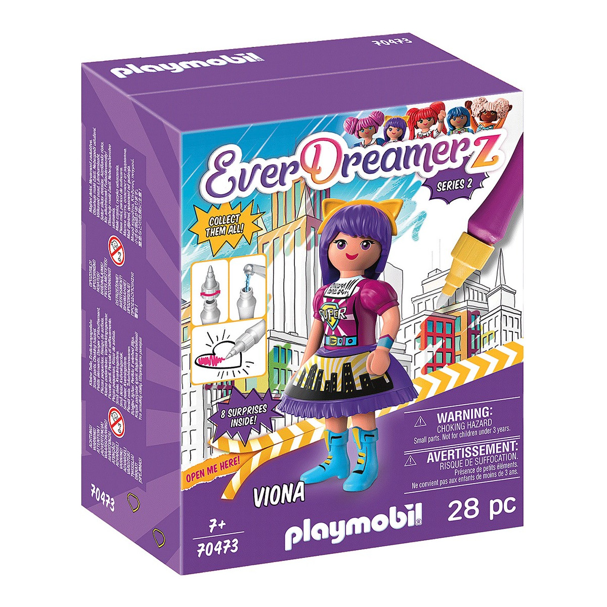 Everdreamerz viona mundo em quadrinhos na caixa com acessórios