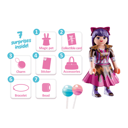 Caixa surpresa playmobil viona candy world série 1