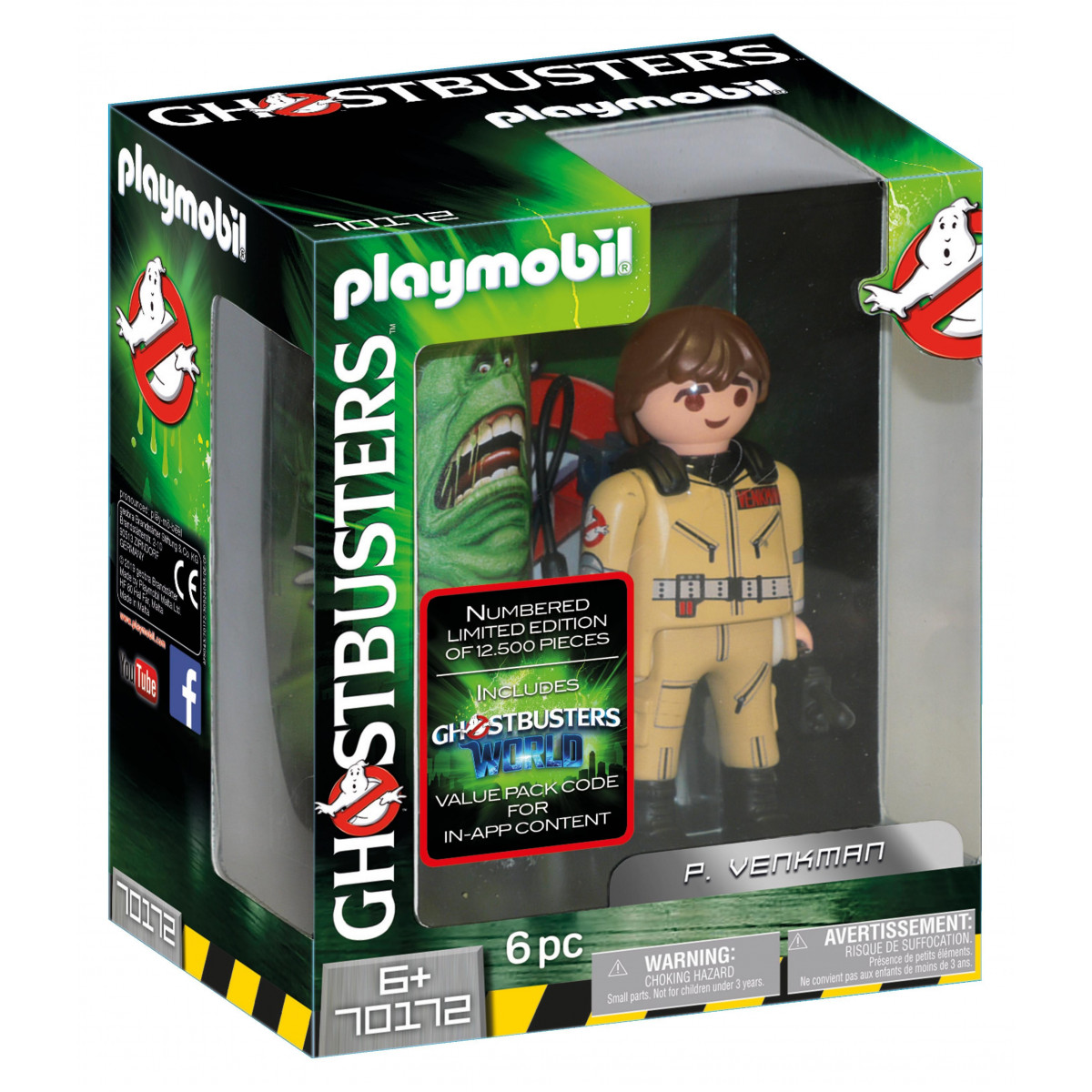 Figura de playmobil p. venkman colecionável 15cm