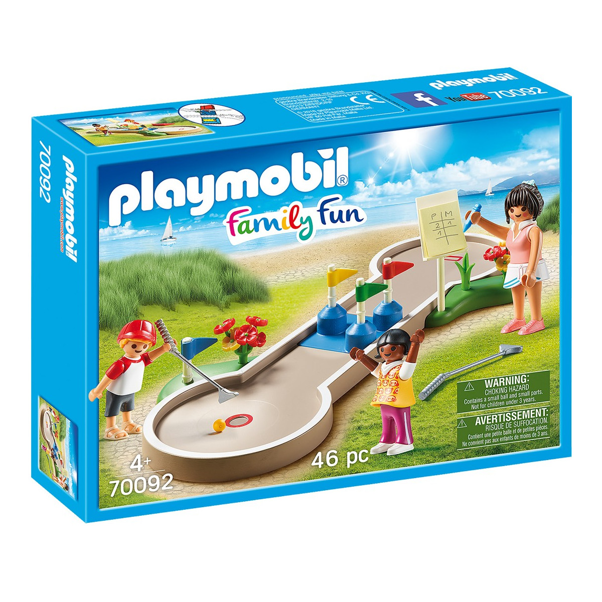Playmobil mini golf com acessórios em caixa de 46 peças