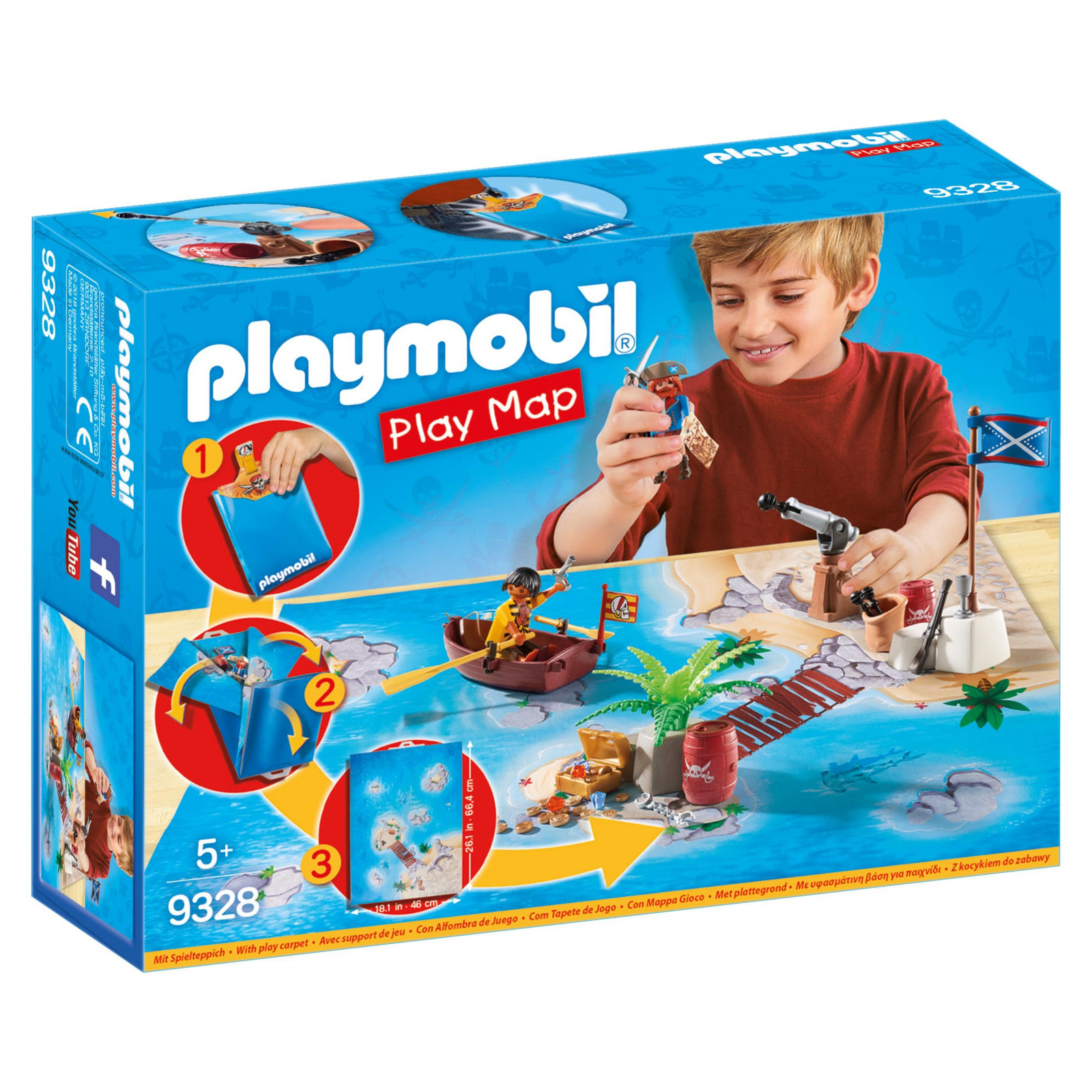 Playmobil play map pirates com acessórios