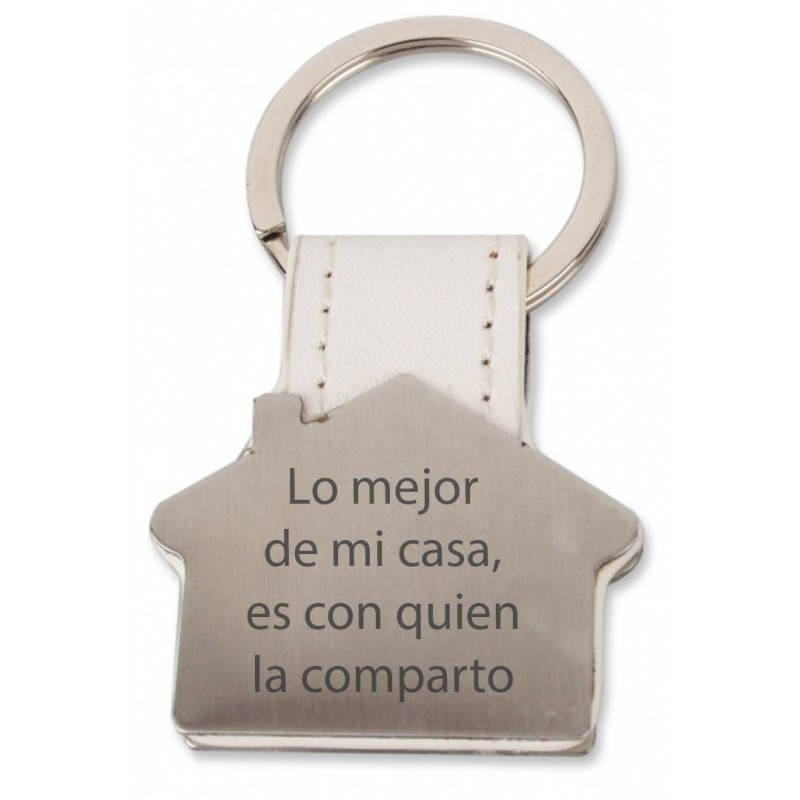 Chaveiro casa gravado com nome ou frase personalizada