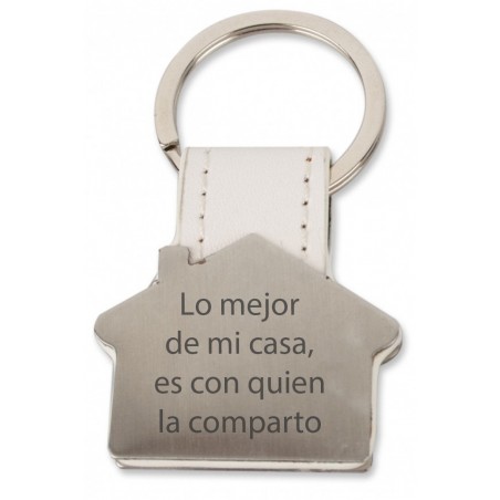 Chaveiro casa gravado com nome ou frase personalizada