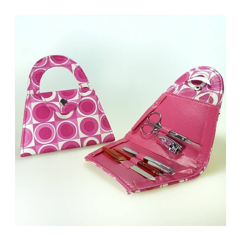 Conjunto de manicure com formato de bolsa para convidados