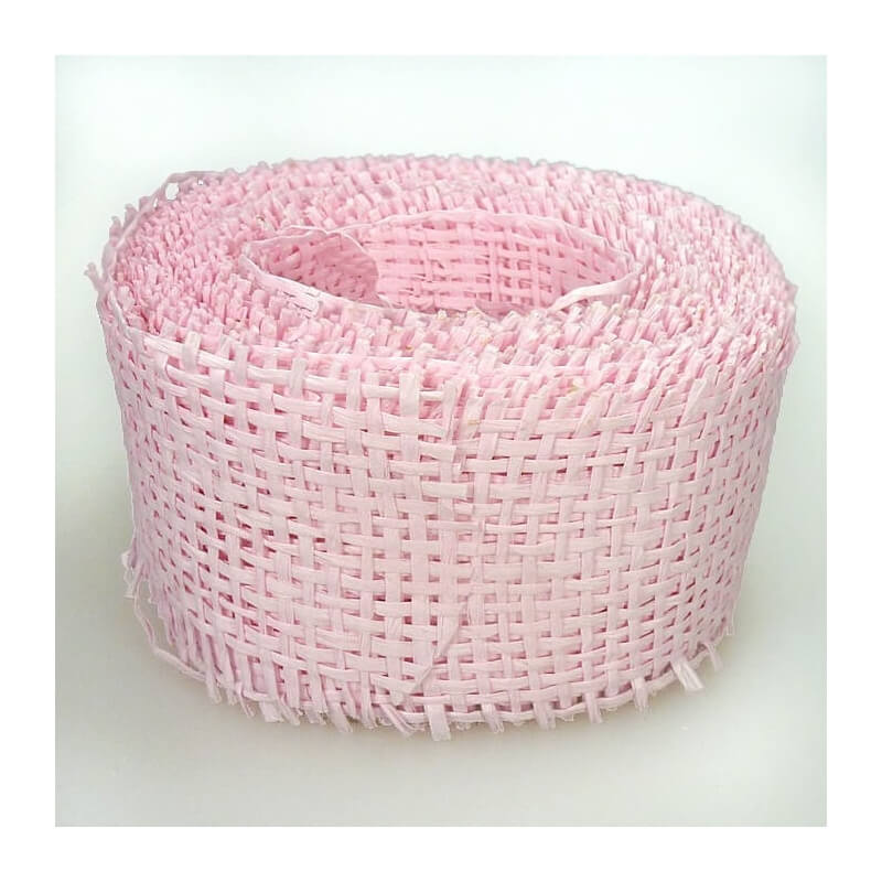 Rolo de fita de grade rosa