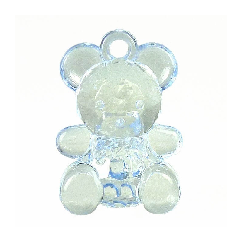 Urso de batismo azul