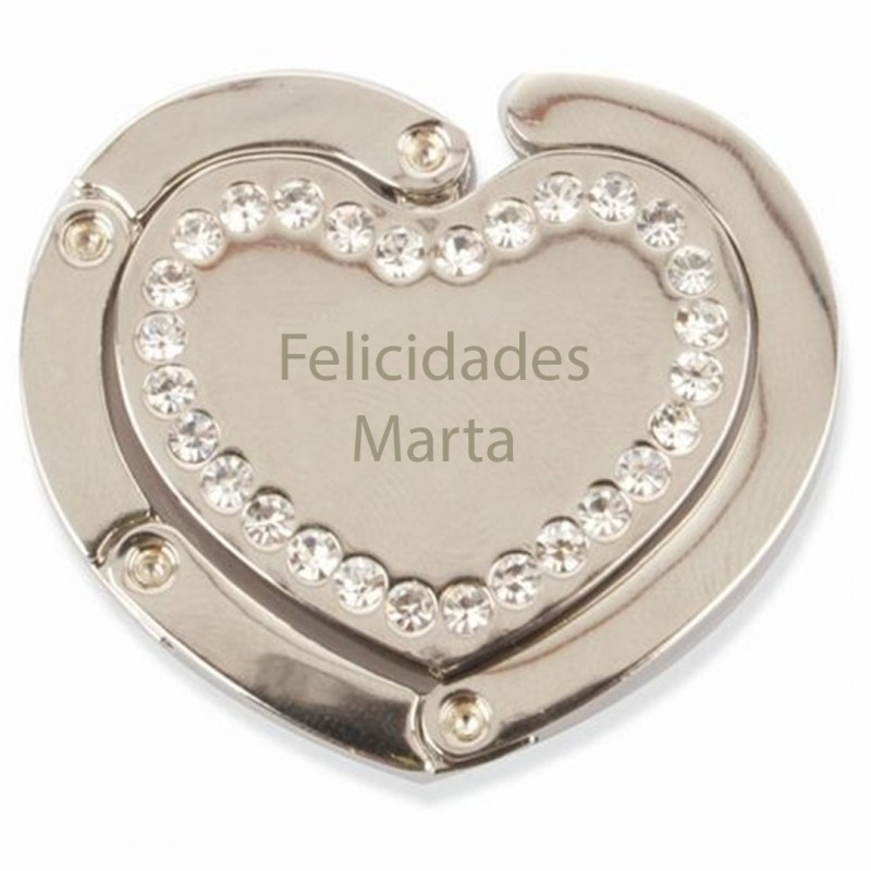 Cabide de bolsa de coração personalizado para presente