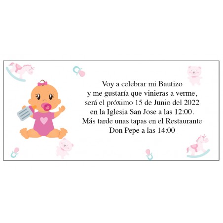 Convites de batizado bebê anita