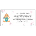 Convites de batizado personalizado menino bebê Alex