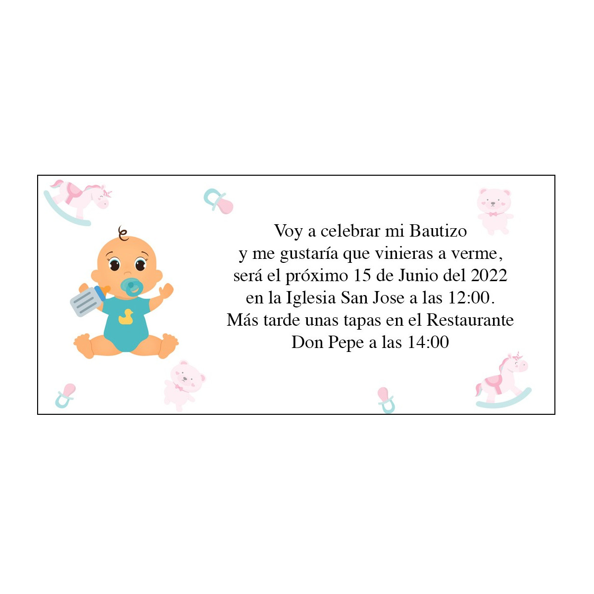 Convites de batizado personalizado menino bebê Alex