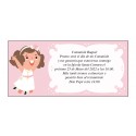 Convite de comunhão personalizado para menina Raquel