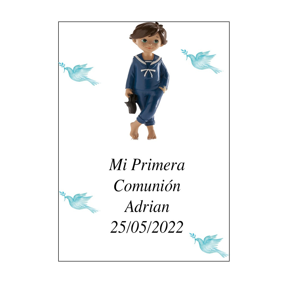 Adesivo de menino da comunhão