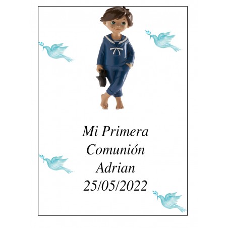 Adhesive boy communion adrian 7 x 5 ideal para garrafas