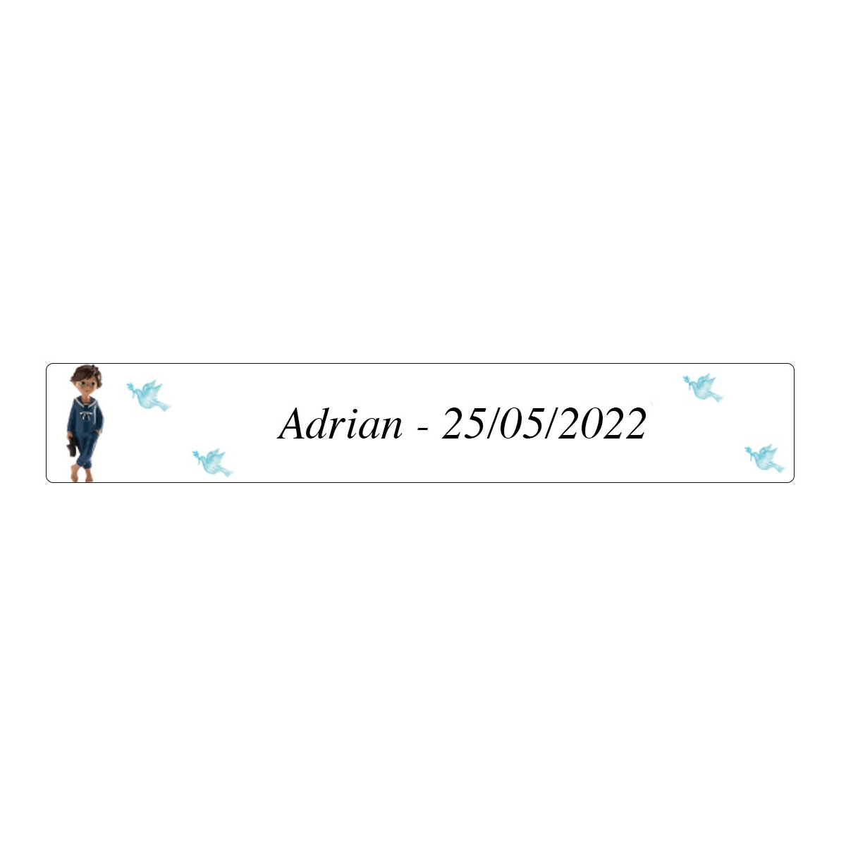 Adesivo primeira comunhão menino adrian