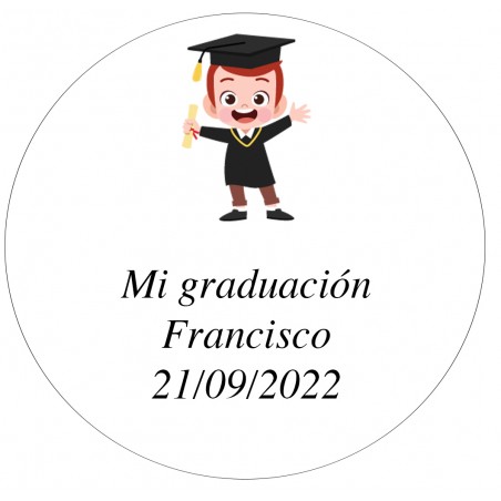 Adesivo 5cm personalizado criança formatura