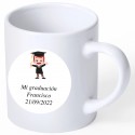Caneca de formatura com adesivo personalizado