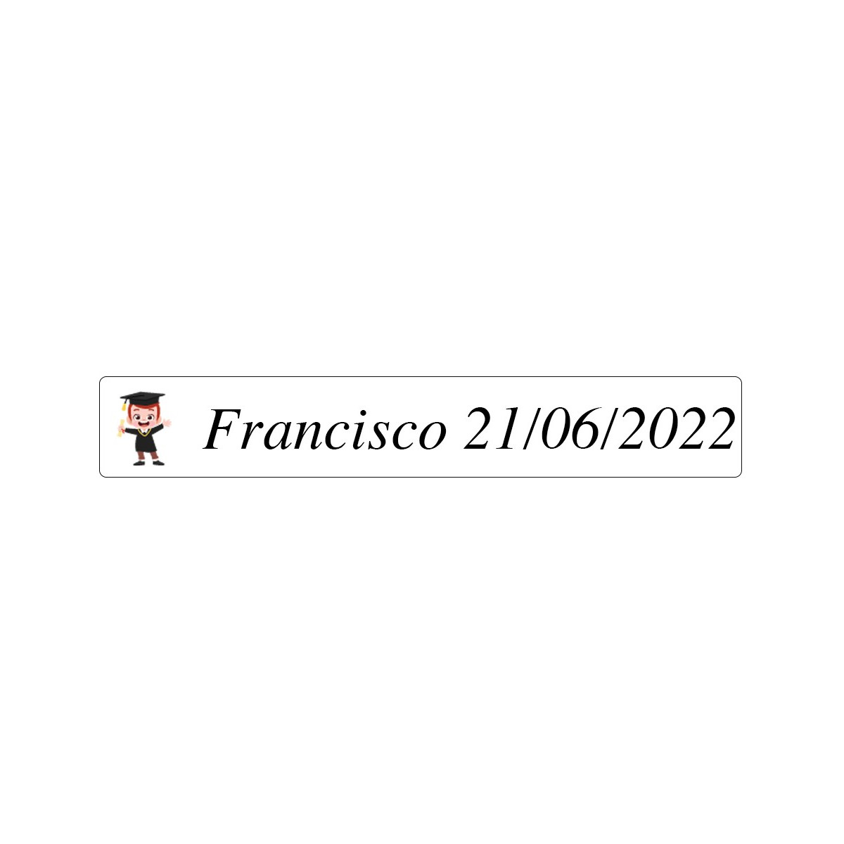 Adesivo menino formatura transparente