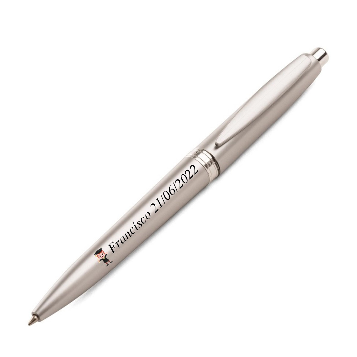 Caneta personalizada com adesivo para formatura