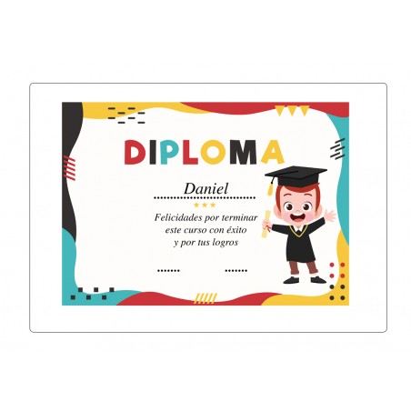 Diploma de formatura infantil personalizado