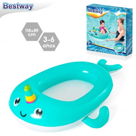 Barco infantil rino 3 6 anos inflável 118 x 89 cm