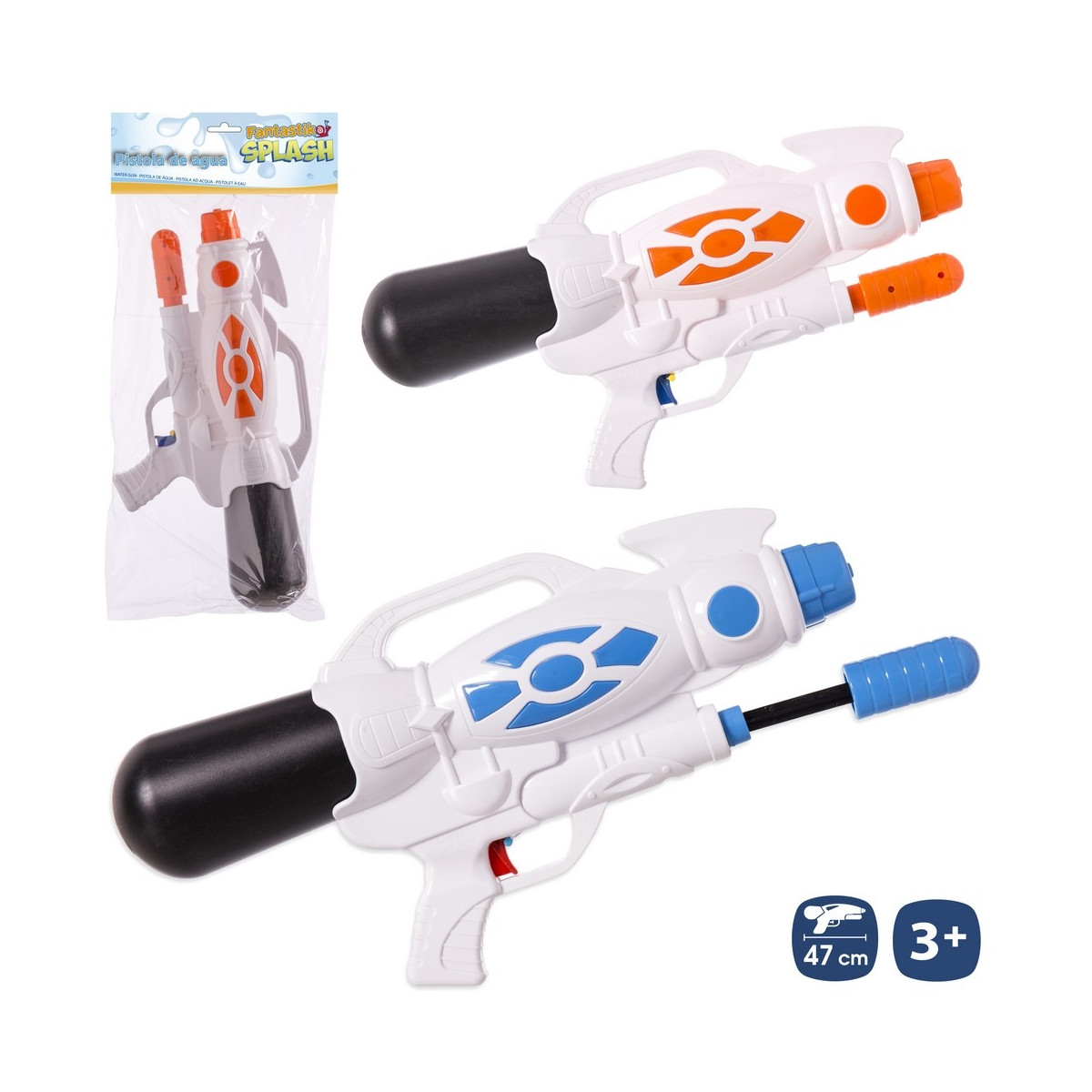 Pistola de água c cebador branca 2 c