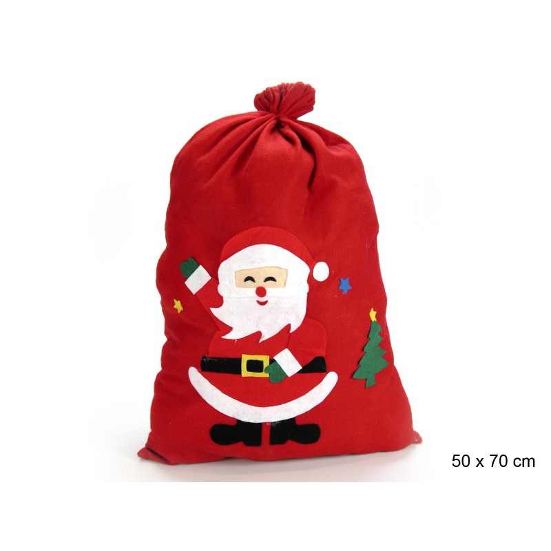 Saco papai noel tecido