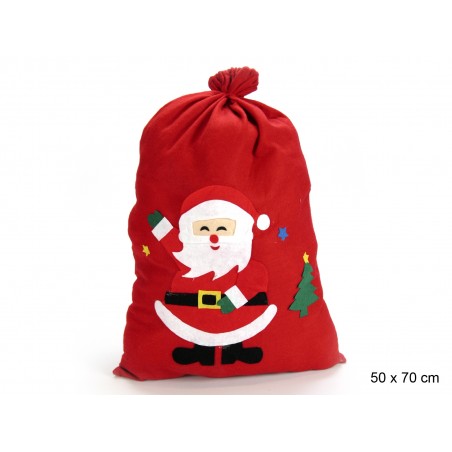 Saco papai noel tecido