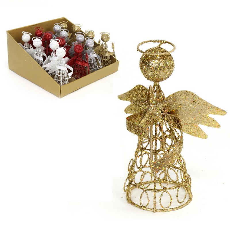 ângel metal 4 c decoração natal 10 x 6 x 14 cm