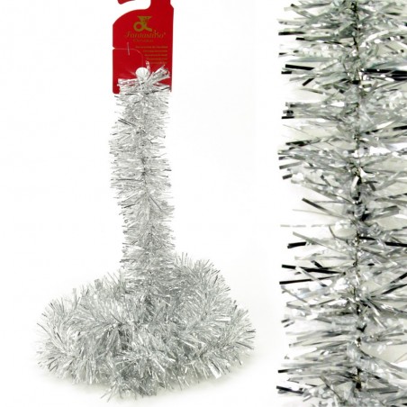 Mini decoração de natal com boa neve prateada 150 x 5 x 5 cm