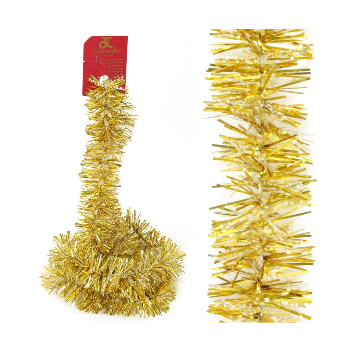 Mini decoração de natal com boa neve de ouro 150 x 5 x 5 cm