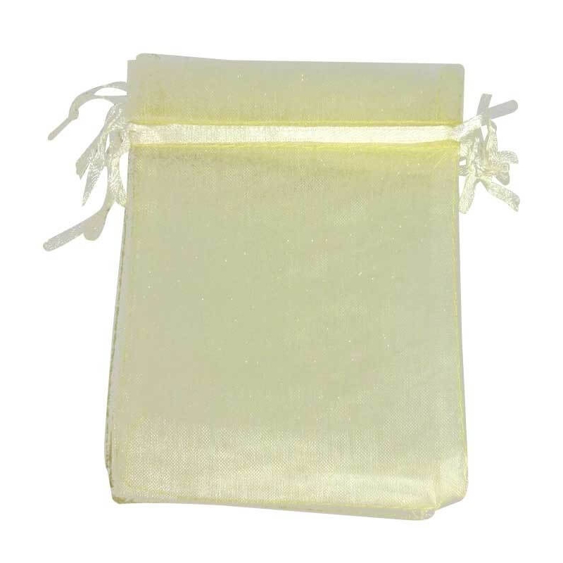 Bolsa de organza bege 15 x 20