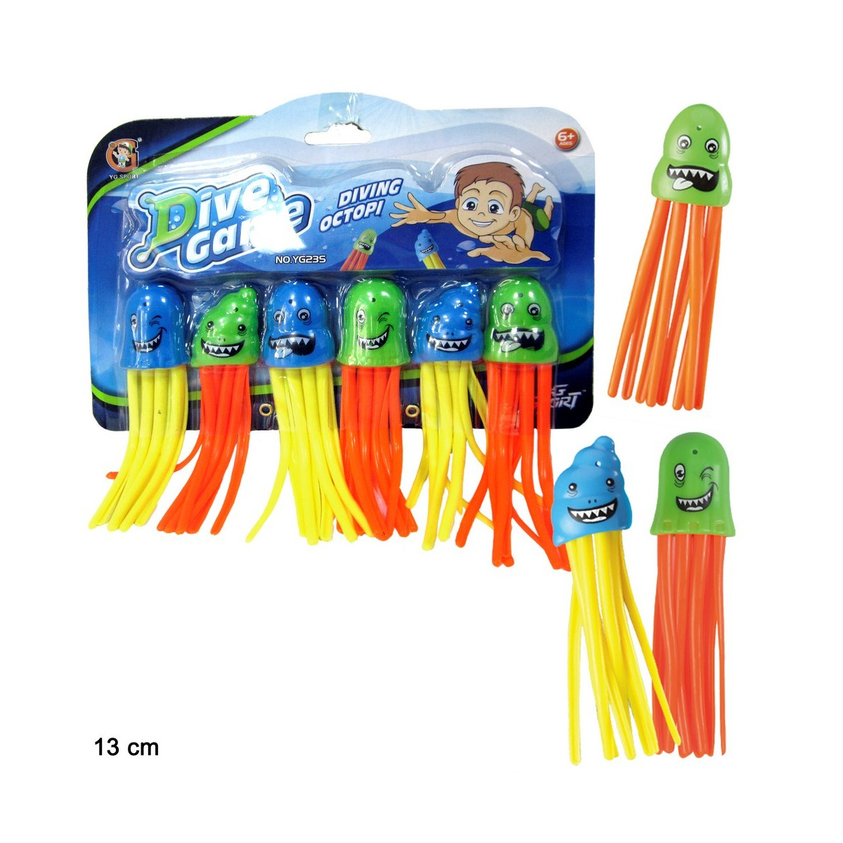 S 6 lançador piscina medusa 13 cm