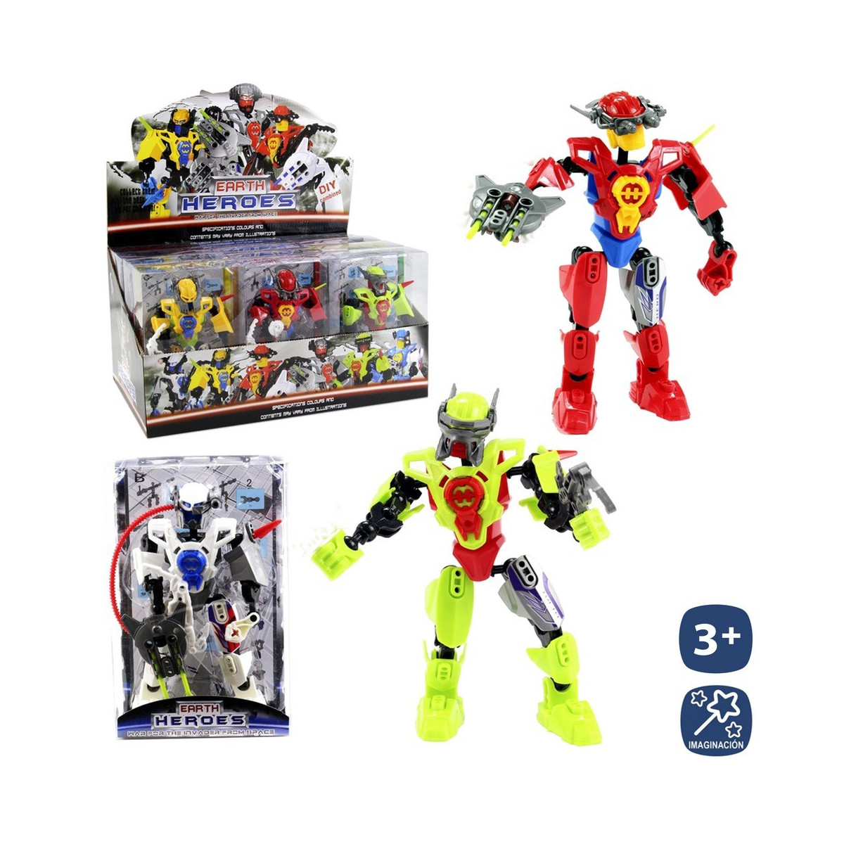 Robô articulado herói terra 6 m 19 cm