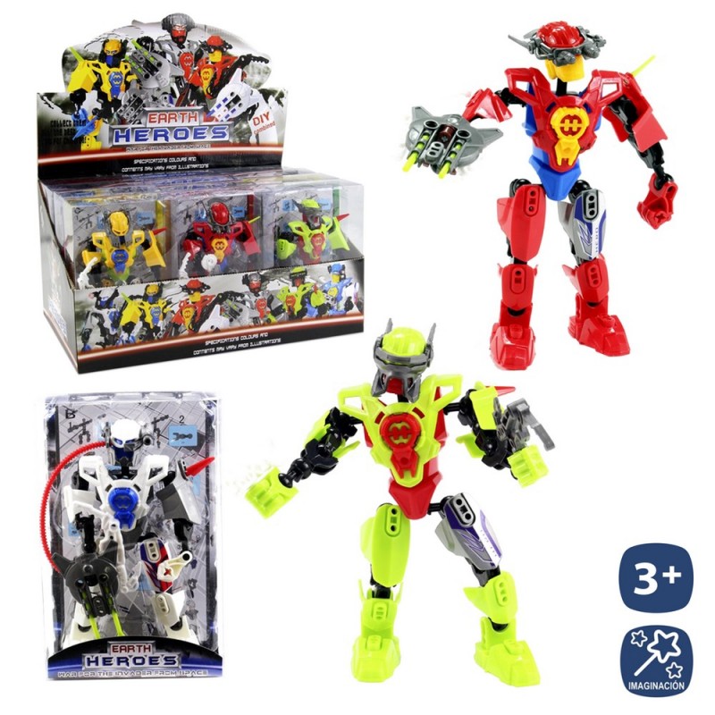 Robô articulado herói terra 6 m 19 cm