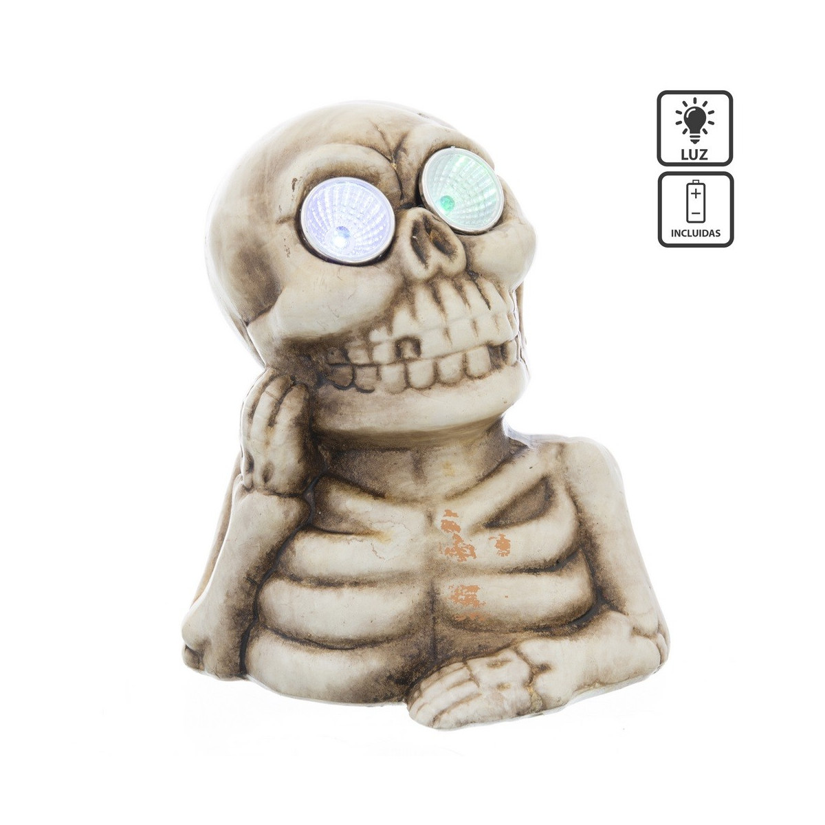 Esqueleto com luz led de poliresina 13 40 x 10 60 x 15 40 cm